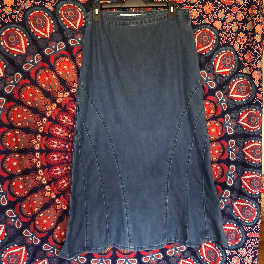 NWOT Denim Maxi Skirt